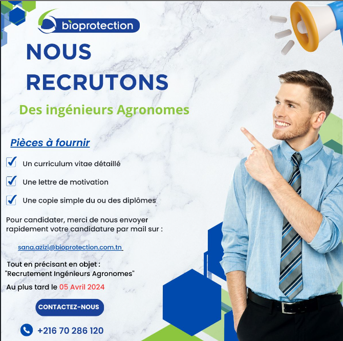 Bioprotection S.A recrute un ingénieur agronome